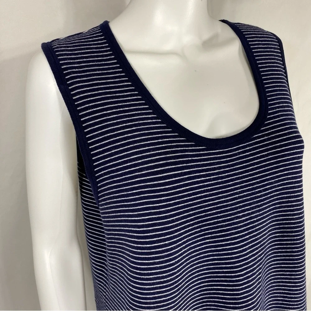 J.Crew Navy Blue Striped Sleeveless Tank Dress